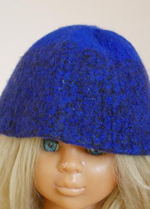 Шапка синя розмір 58-60. висота-16