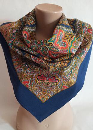 Брендовый люксовый платок хустка косынка в принт винтаж вінтаж винтажная blumer scarf