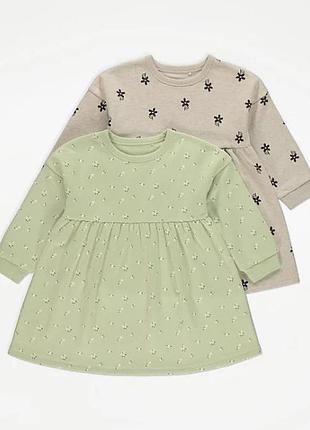 Трикотажное платье с флисовой байкой - 1 шт. george теплое  красивое платья для девочки