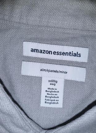 Теплая хлопковая фланелевая рубашка amazon essentials размер xxl5 фото