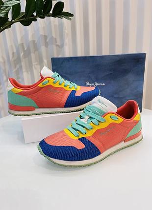 Яркие кроссовки pepe jeans, разм 37