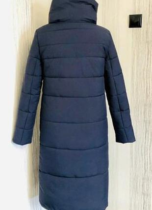 Зимове пальто-ковдру,об'ємний комір,відмінна якість.3 фото