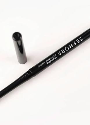 Водостойкий механический карандаш для глаз sephora collection retractable waterproof eyeliner6 фото