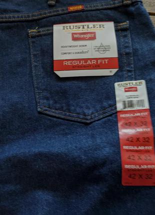Мужские джинсы wrangler rustler w42, 44 ,46, 48, 50, 52, 54 l32 большой размер3 фото