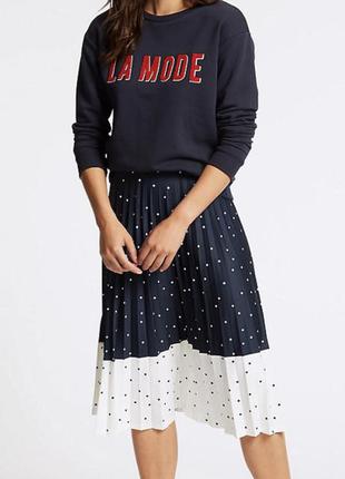 Удлиненная миди юбка плиссировка , m&s, p. 12/40