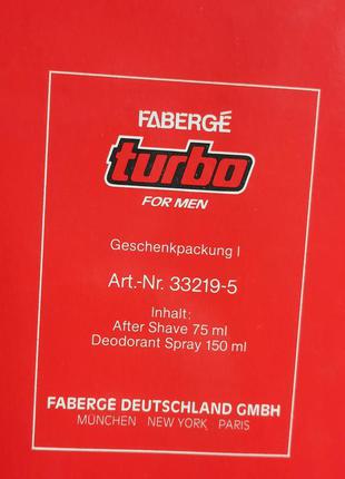 Faberge turbo for man.5 фото