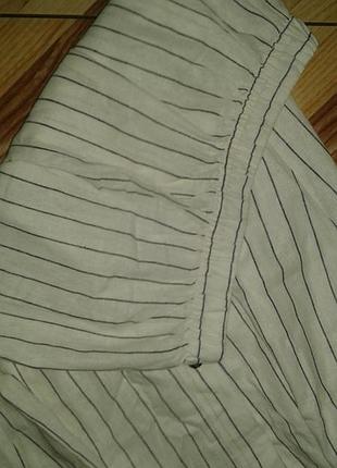Шикарная брендовая льняная юбка миди5 фото