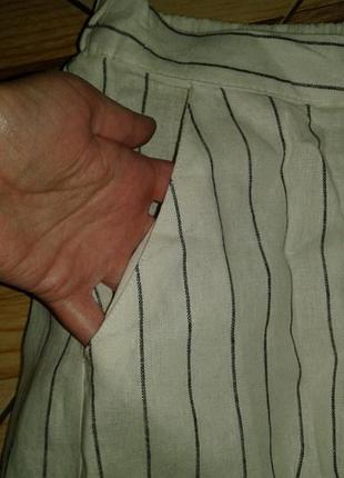 Шикарная брендовая льняная юбка миди4 фото