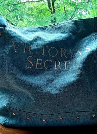 Сумка из денима victoria's secret.7 фото