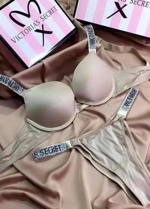 Комплект victoria’s secret со стразами2 фото