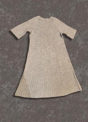 Платье h&m с шерстью трапеция миди короткое мини шерстяное3 фото