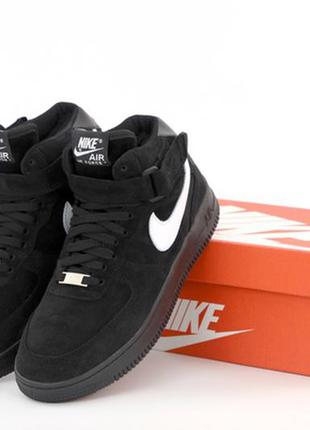 Зимні чорні кросівки найк айр форс💠nike air force high💠зимние мужские кроссовки найк