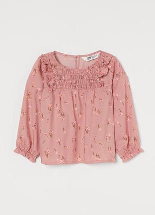 Нарядная  блуза блузка для девочки h&m  цветочный принт