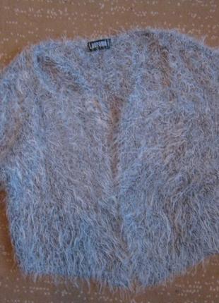 Модная укороченная кофточка травка с широки рукавом франция