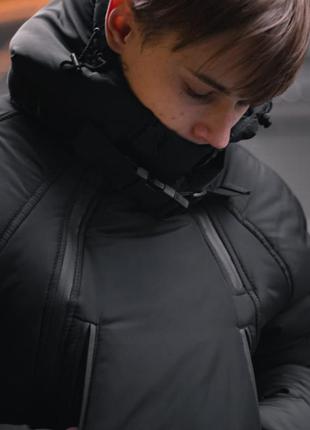 Чоловіча зимова куртка smart 🔝 чорна6 фото