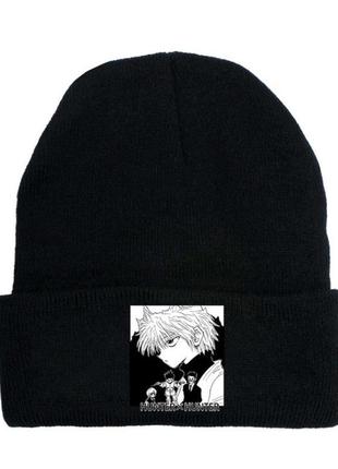 Шапка  аниме охотник hunter наклейка стиль 2 черная