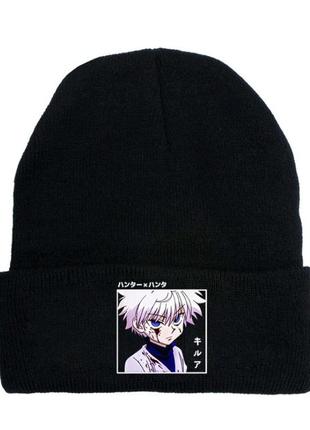 Шапка  аниме охотник hunter наклейка стиль 4 черная