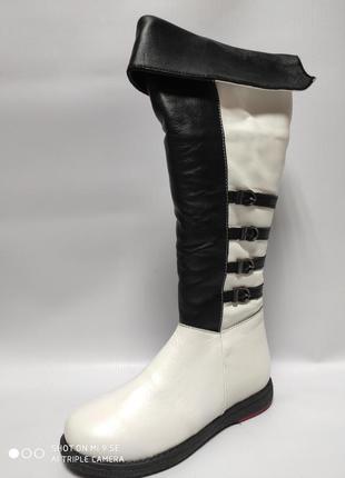 Розпродаж !!! тiflaniкожаные зимові чоботи черевики для дівчинки овчина  р.34