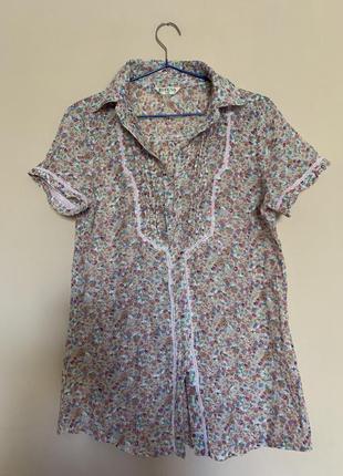 Лёгкая блуза с цветочным принтом