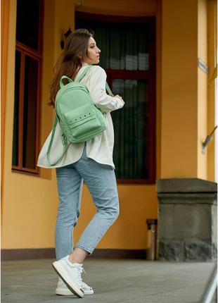Рюкзак зеленый женский2 фото