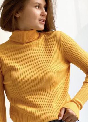 Водолазка гольф широкий рубчик кофта джемпер пуловер4 фото