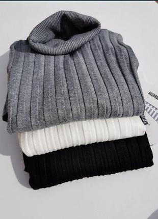 Водолазка гольф широкий рубчик кофта джемпер пуловер7 фото