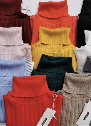 Водолазка гольф широкий рубчик кофта джемпер пуловер9 фото