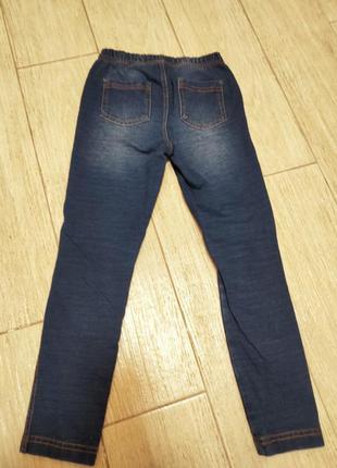 Трикотажные джинсы 4-6лет2 фото