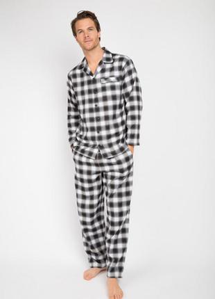 Пижама мужская в клетку с начесом cyberjammies william 6620-6621 2