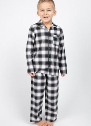 Піжама для хлопчиків в клітку з начосом cyberjammies william 6610 2