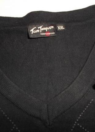 Пуловер джемпер черный  оверсайз р. xxl - 5xl- tom tompson2 фото