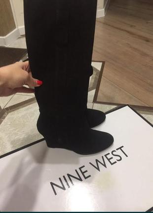 Nine west сапоги замш осень 38 р