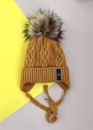 Комплект шапка + хомут набір зима на флісі5 фото