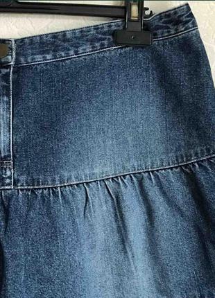 Крутая джинсовая юбка 52-56р3 фото