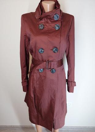 Двобортний тренч плащ дорогого іспанського бренду
