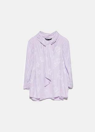 Приголомшливо красива лілова жакардова блуза2 фото