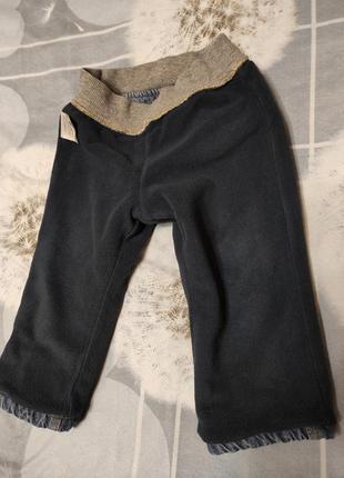 Джинсы утеплённые, штаны с начесом на 9-12 мес3 фото