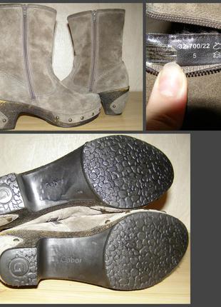 Теплі черевички gabor, 38,5 р, нат.шкіра +хутро, німеччина5 фото