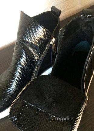 Кожаные черные ботинки с белой подошвой 122009 р.36,37,38,39,40,41 осень9 фото