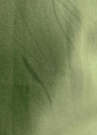 Hm женская удлененная рубашка,  цвет оливковый, темно зеленый.5 фото