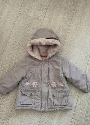 Осенняя, зимняя куртка, курточка 12 месяцев , 74-86 см
