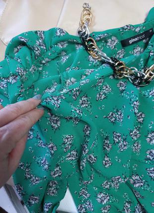 💚стильна блуза трендового кольору з відкритими плечима ginatricot 💚3 фото