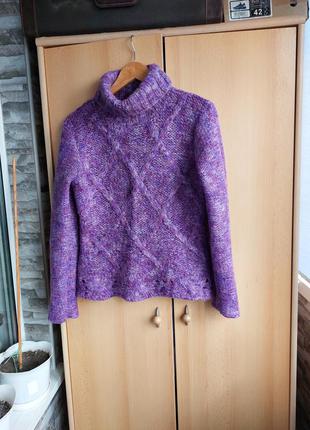 Шерстяной, теплый свитер цвета лаванды monsier р.42(xs)-44(s)-46(m)-48(l)