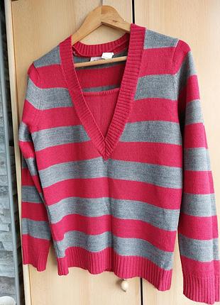 Красивый, актуальный, свитерок в полоску р.44(s)-46(m)-48(l) bpc