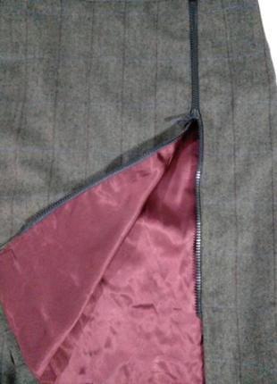 Вовняна спідниця з костюмної тканини6 фото