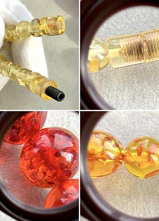 Намисто японія вінтаж розжарений бурштин градація кольору намисто колір жовтий червоний помаранчевий ретро8 фото