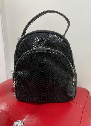 Кожаный рюкзак с напылением рюкзачок италия 🔥🔥🔥