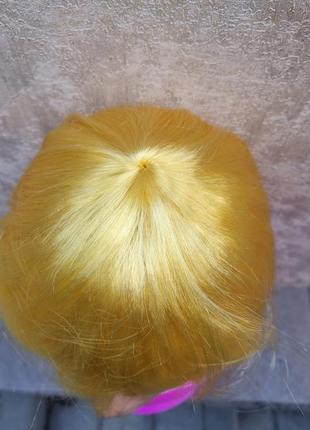Перука каре жовта коротка перуку з чубчиком жовтого кольору аніме карнавальний5 фото