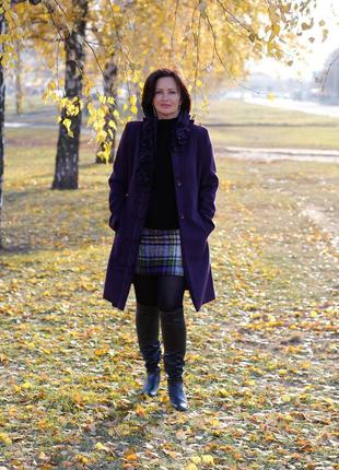 Пальто цвет баклажана rinascimento