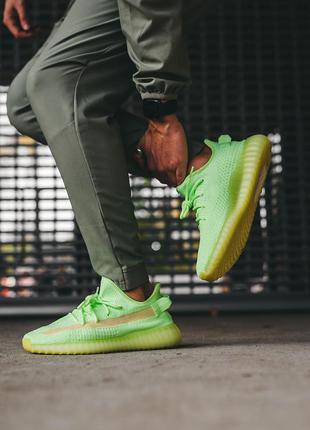 Кросівки yeezy boost 350 v2 glow in dark кроссовки8 фото